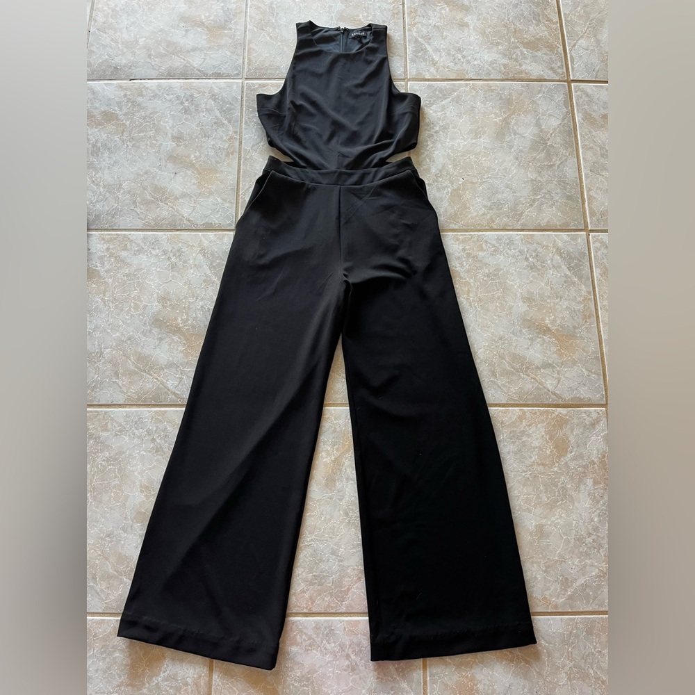 Express Black Sleeveless Jumpsuit